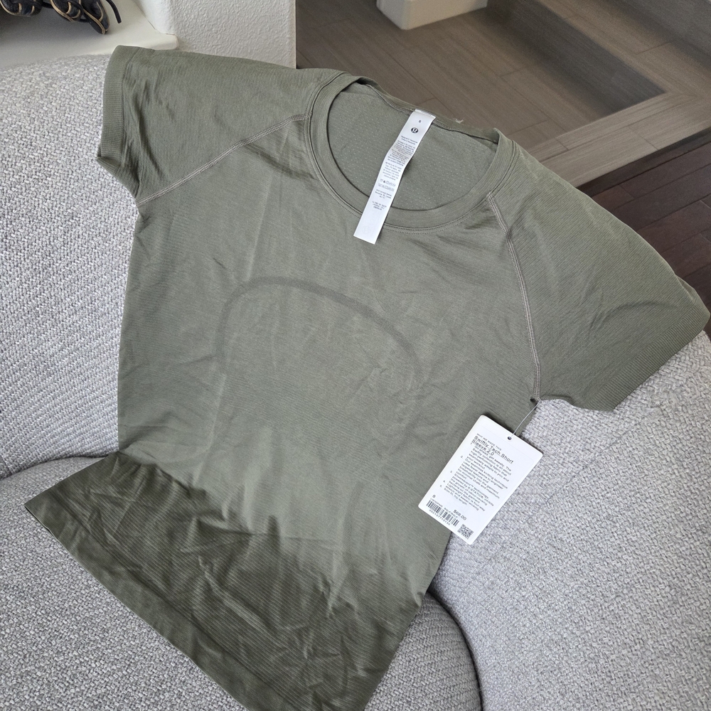 Lululemon Athletica  Swiftly Short sleeve Sage Green Tee
